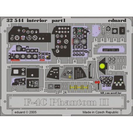 Eduard 1:32 F-4C interior dla Tamiya