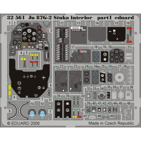 Eduard 1:32 Junkers Ju 87G-2 Stuka interior HASEGAWA