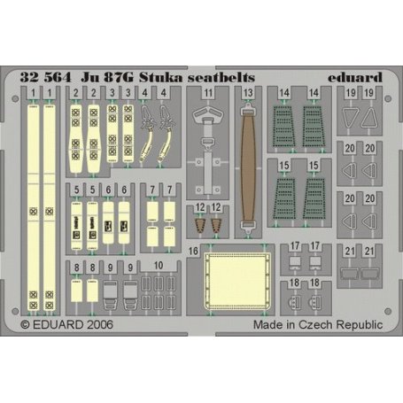 Eduard 1:32 Junkers Ju 87 Stuka seatbelts HASEGAWA