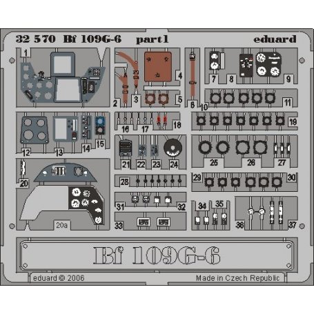 Eduard 1:32 Messerschmitt Bf 109 G-6 interior HASEGAWA