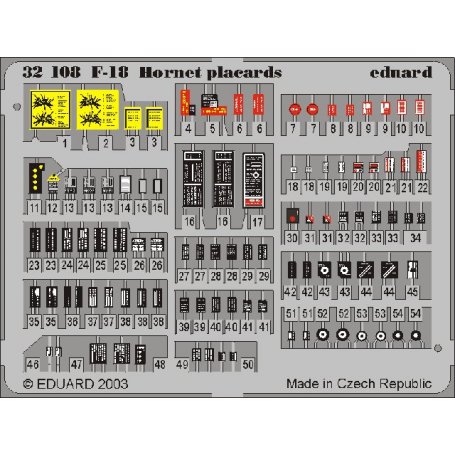 Eduard 1:32 F-18 placards