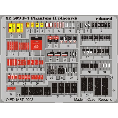Eduard 1:32 F-4 placards