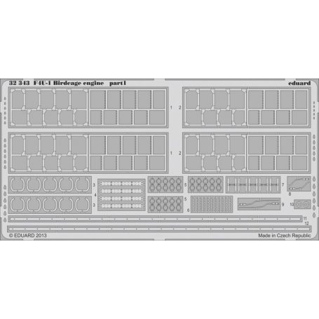 Eduard 1:32 F4U-1 Birdcage engine TAMIYA