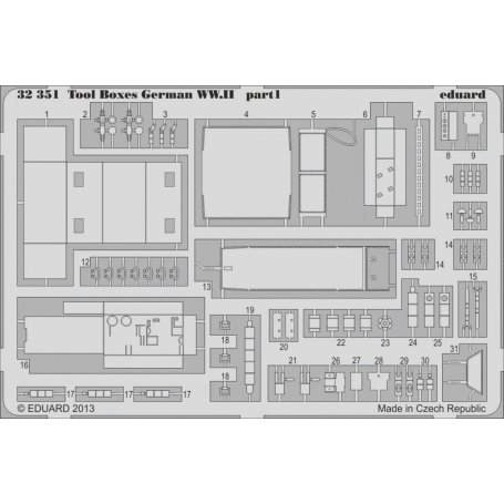 Bf 109 tools and boxes