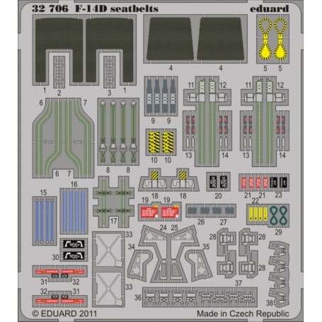 Eduard 1:32 F-14D seatbelts TRUMPETER