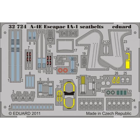Eduard 1:32 A-4E Escapac IA-1 seatbelts TRUMPETER