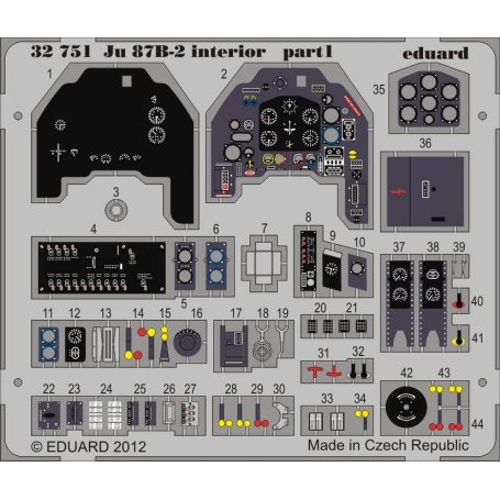 Eduard 1:32 JunkersJu 87 B-2 interior S.A. TRUMPETER