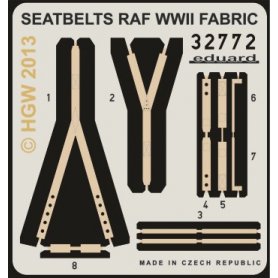 Eduard 1:32 Seatbelts RAF WWII FABRIC