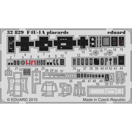 F4U-1A placards Tamiya 60325