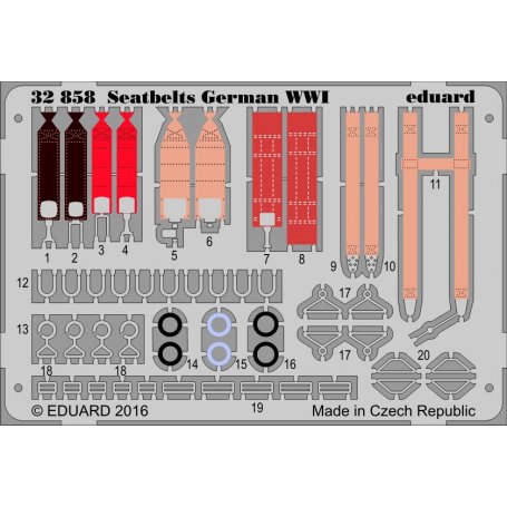 Eduard 1:32 Seatbelts German WW1