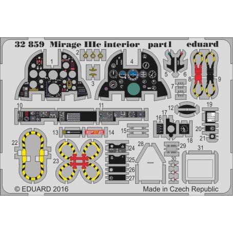 Mirage IIIc interior ITALERI 2505