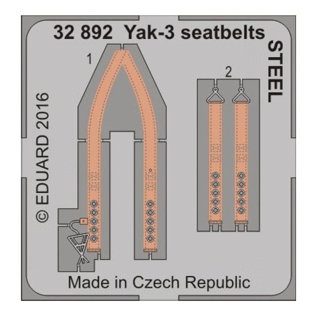 Yak-3 seatbelts STEEL SPECIAL HOBBY
