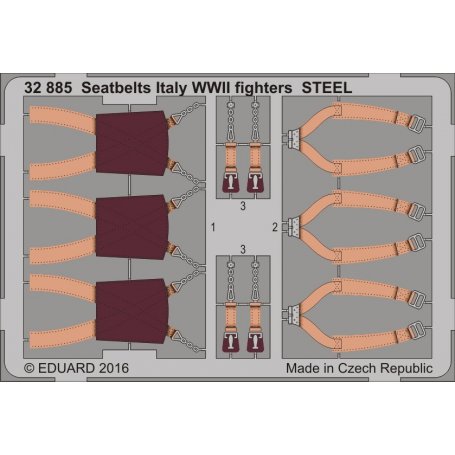Eduard 1:32 Seatbelts Italy WWII fighters STEEL