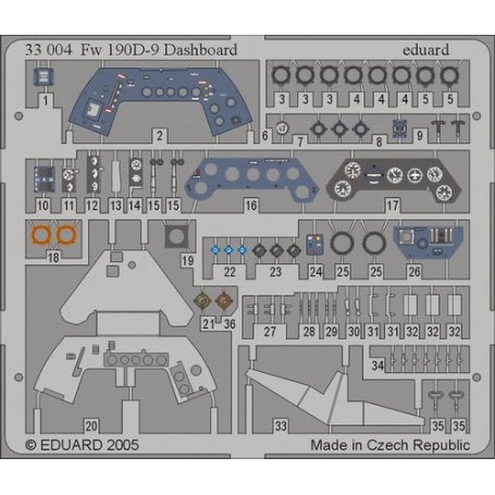 Fw 190D-9 dashboard 1/32 HASEGAWA