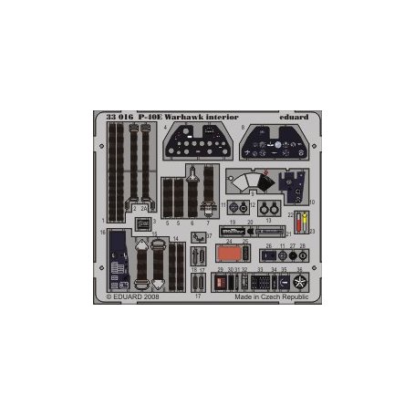 P-40E interior S.A. 1/32 HASEGAWA