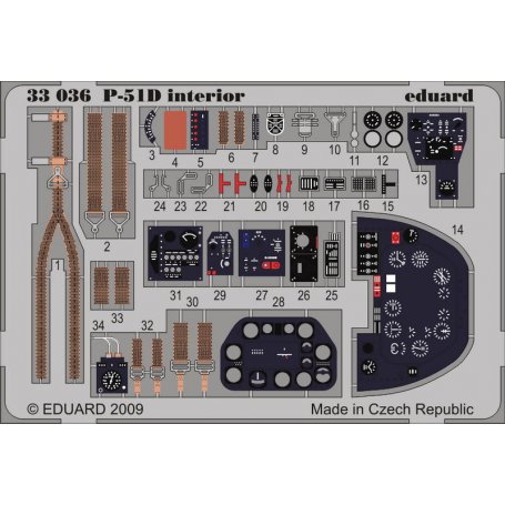 P-51D interior S.A. 1/32 TRUMPETER