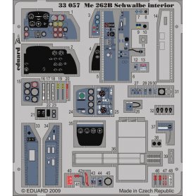 Eduard 1:32 Messerschmitt Me 262B Schwalbe interior S.A. 1/32 TRUMPETER