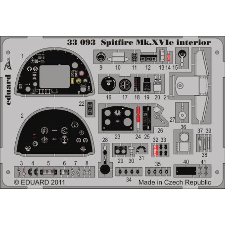 Eduard 1:32 Supermarine Spitfire Mk.XVIe interior S.A. 1/32 TAMIYA