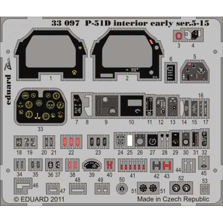 P-51D Interior early ser.5-15 S.A. TAMIYA