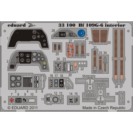 Bf 109G-6 interior S.A. 1/32 TRUMPETER