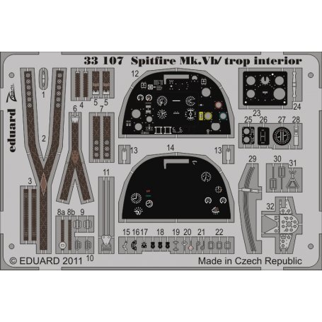 Eduard 1:32 Supermarine Spitfire Mk.Vb/ trop interior S.A. 1/32 HOBBY BOSS