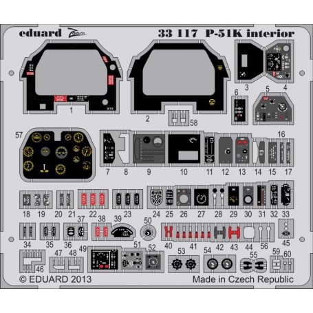 Eduard 1:32 North American P-51K interior S.A. 1/32 TAMIYA