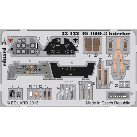 Bf 109E-3 interior S.A. 1/32 CYBER HOBBY