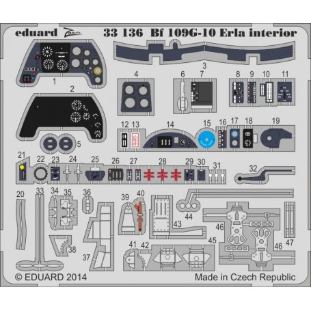 Eduard 1:32 Messerschmitt Bf 109 G-10 Erla interior S.A. Revell