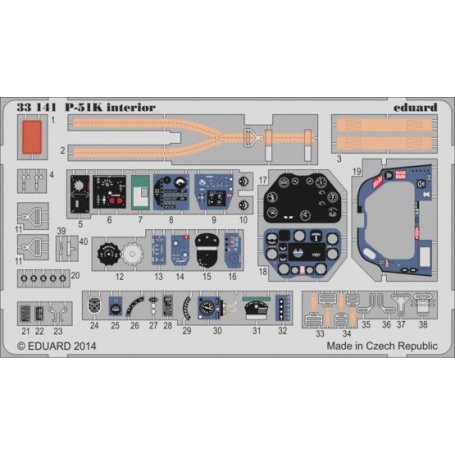 Eduard 1:32 North American P-51K interior S.A. Dragon