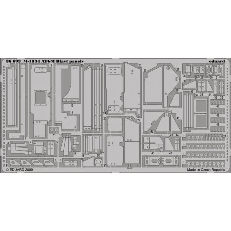 Eduard 1:35 M-1134 ATGM blast panels TRUMPETER