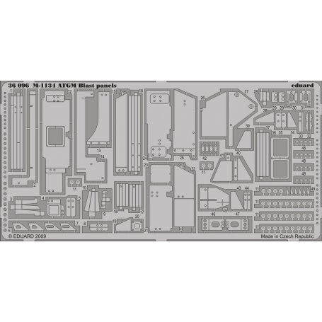 Eduard 1:35 M-1134 ATGM blast panels AFV CLUB