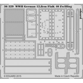 WWII German 12.8cm FlaK 40 Zwilling Takom 02023
