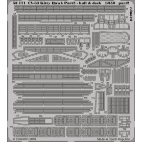 Eduard 1:350 CV-63 Kitty Hawk pt.2 hull and deck dla Trumpeter 05619