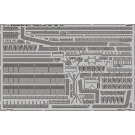 CV-63 Kitty Hawk railings and safety nets pt.3 TRUMPETER 05619