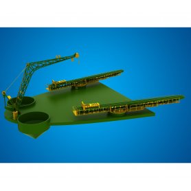 Eduard 1:200 USS Missouri part 3 crane and catapults dla Trumpeter 3705