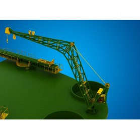 Eduard 1:200 USS Missouri part 3 crane and catapults dla Trumpeter 3705