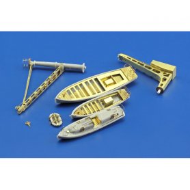 Eduard 1:350 USS CV-5 Yorktown part 1 cranes and life boats dla Merit 65301