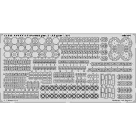 Eduard 1:350 USS CV-5 Yorktown part 2 AA guns dla Merit 65301
