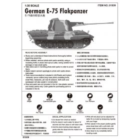 Trumpeter 1:35 Entwicklungsserie E-75 Flakpanzer