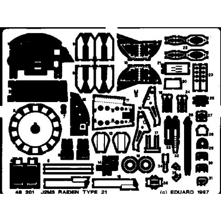 Eduard 1:48 Mitsubishi J2M3 Raiden type 21 dla Hasegawa