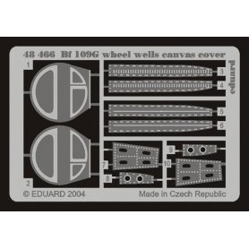 Bf 109G wheel wells canvas cover HASEGAWA