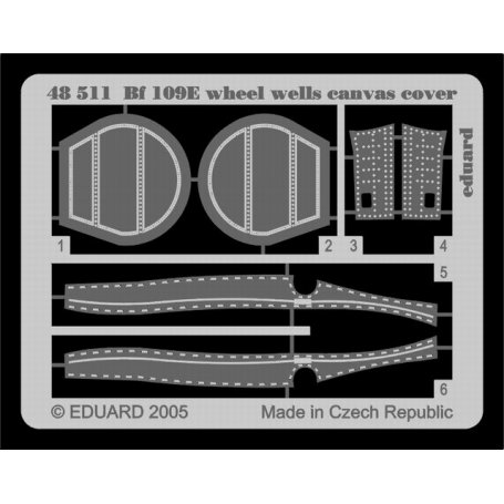 Bf 109E wheel wells canvas cover TAMIYA