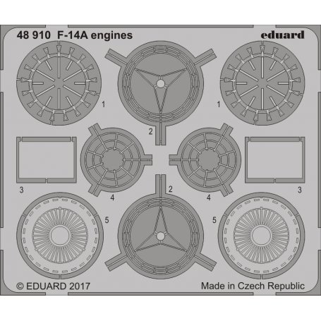 Eduard 1:48 F-14A engines dla Tamiya 61114