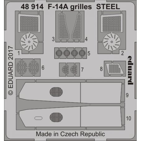 Eduard 1:48 F-14A grilles STEEL dla Tamiya 61114