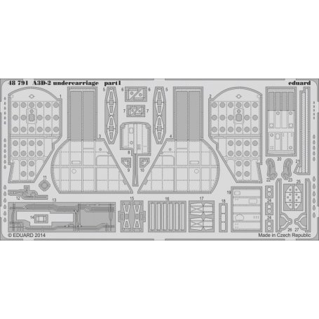 A3D-2 undercarriage Trumpeter