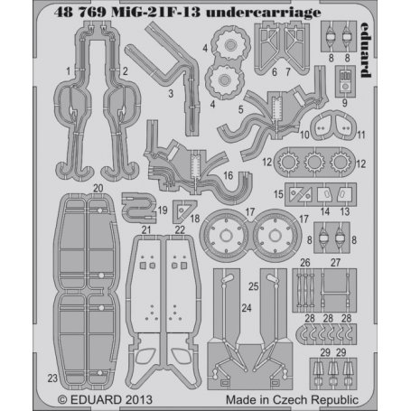 Eduard 1:48 MiG-21F-13 undercarriage TRUMPETER