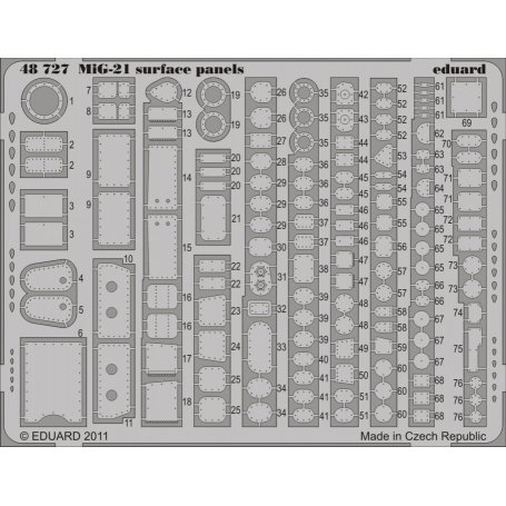 MiG-21 surface panels S.A. EDUARD