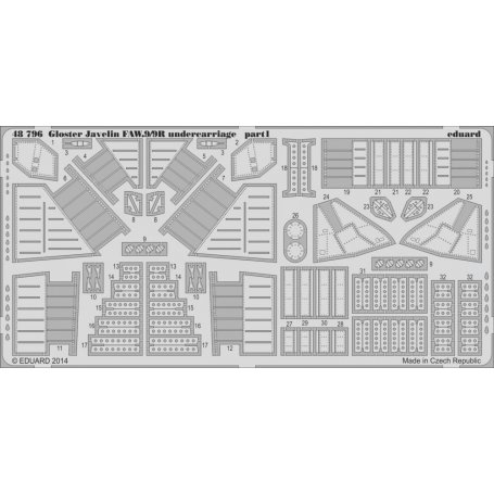 Gloster Javelin FAW.9/9R undercarriage Airfix