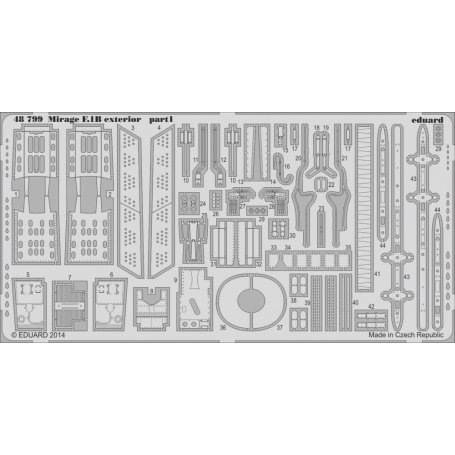 Eduard 1:48 Mirage F.1B exterior Kitty Hawk