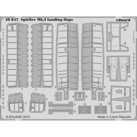 Eduard 1:48 Supermarine Spitfire Mk.I landing flaps Airfix A05126